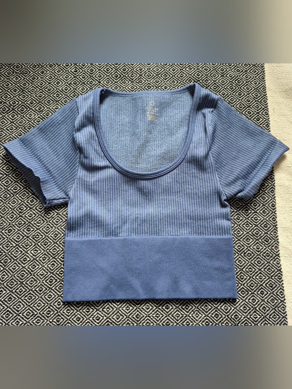 Aerie Offline Seamless Ribbed Scoop Neck Crop Top Size Xx-small